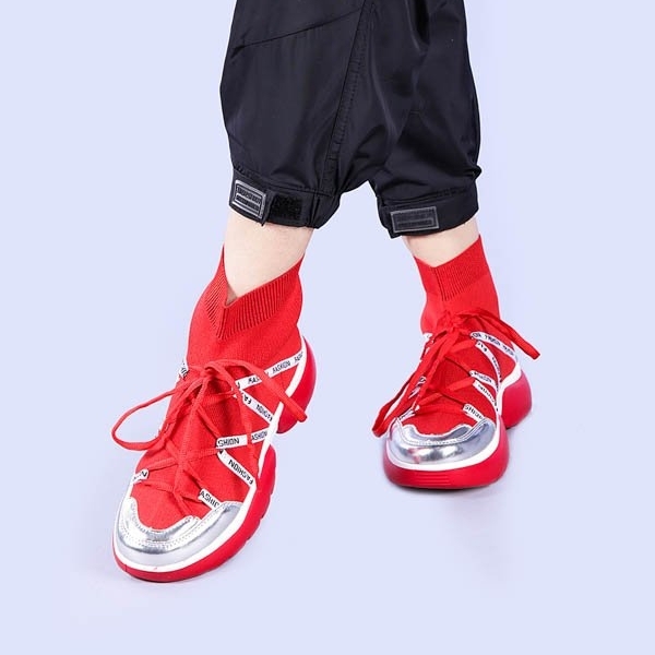 Γυναικεία αθλητικά παπούτσια Ramona κόκκινα, 3 - Kalapod.gr